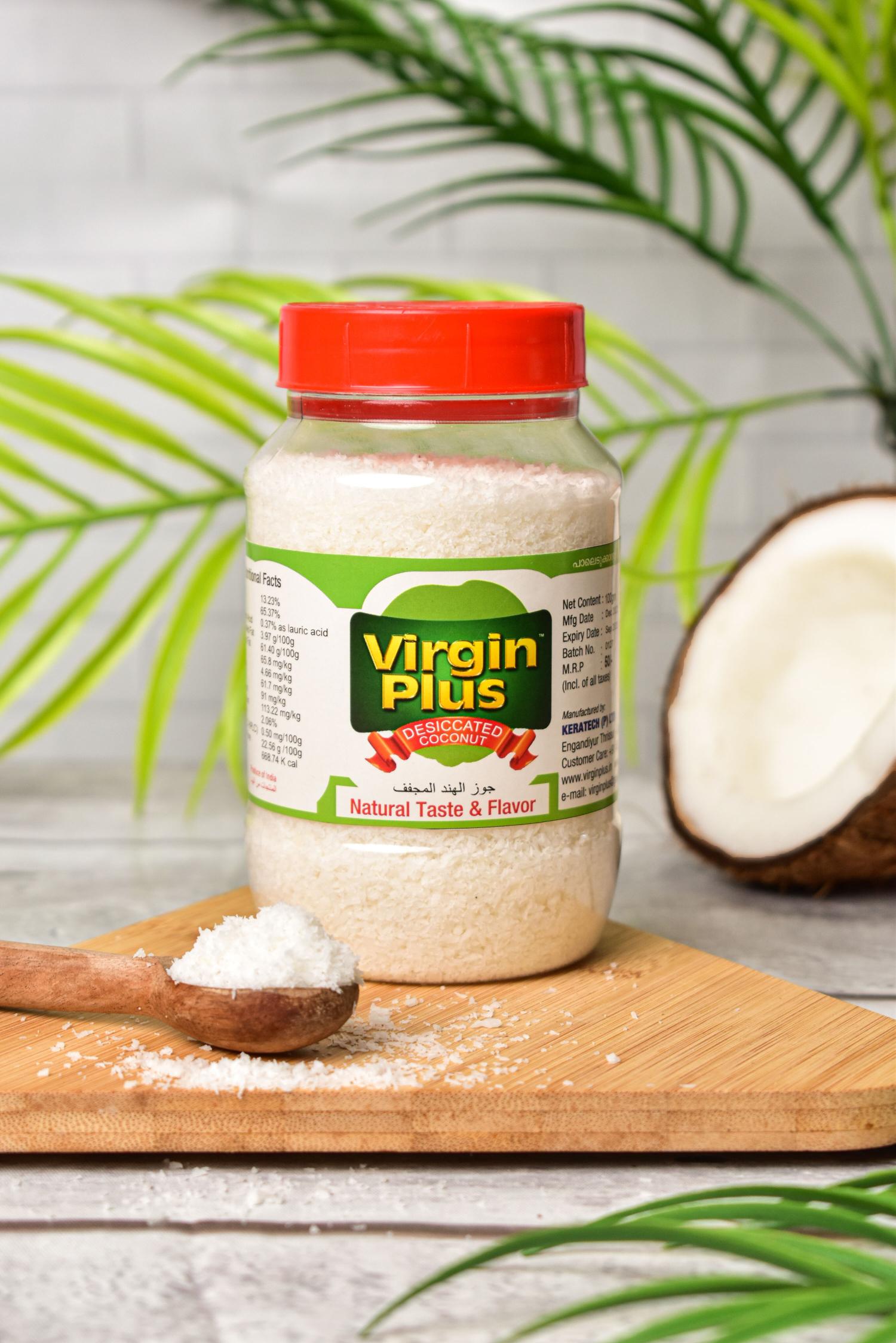 VIRGIN PLUS DESICCATED COCONUT POWDER (500 G)